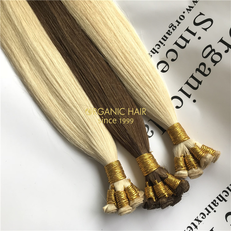 Organic 100% human hair hand tied weft X32